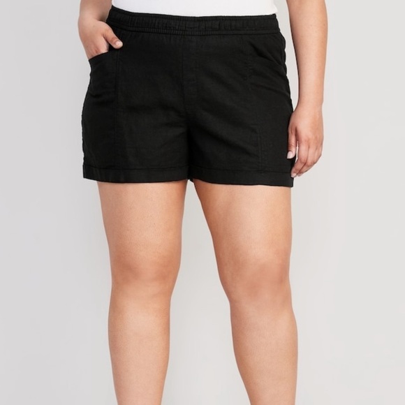 NWT! High-Waisted Linen-Blend Utility Shorts for Women -- 3.5-inch inseam🩵 - Picture 7 of 8